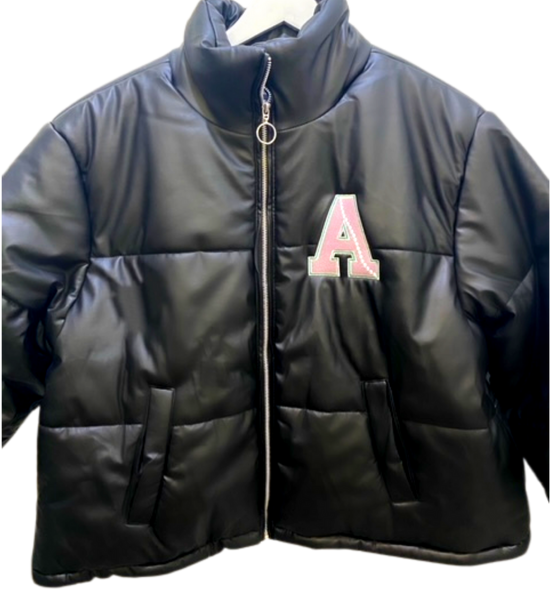 Joanna Vegan Leather Puffer Coat Styleverde