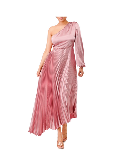 Pretty In Pink Pleated Dress