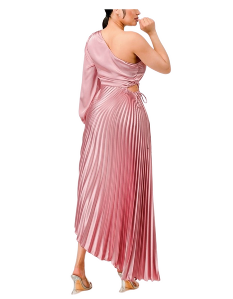 Pretty In Pink Pleated Dress