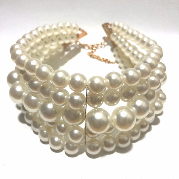 Five Strand Pearl Choker