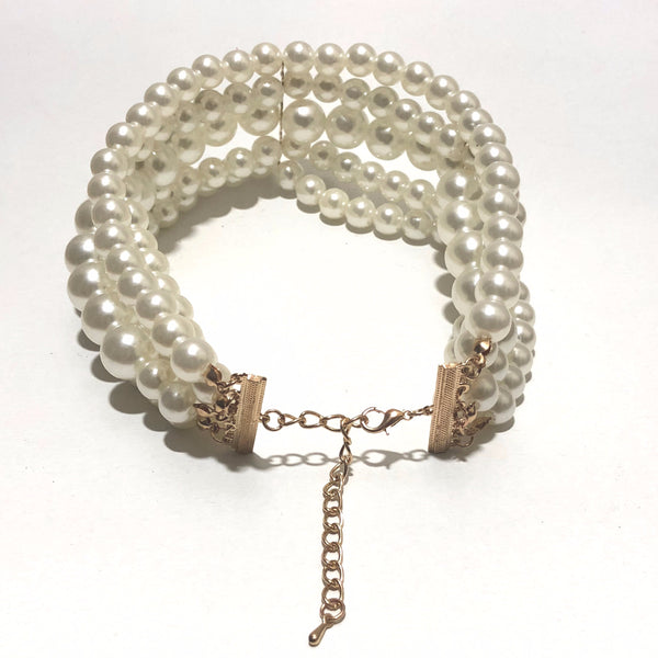Five Strand Pearl Choker